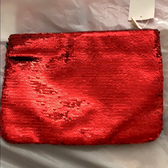 🎅NAUGHTY-NICE🎅Sequin 2-WAY Pouch🎅 - Picture 5 of 7